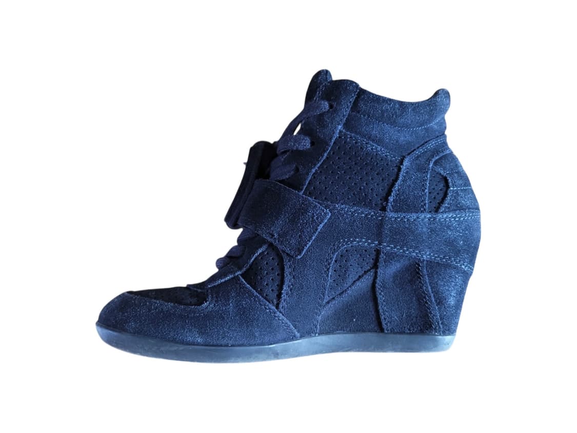 실제 색감 2번 째))Ash 보위 웨지힐 스니커즈 남색  37 상품이미지1