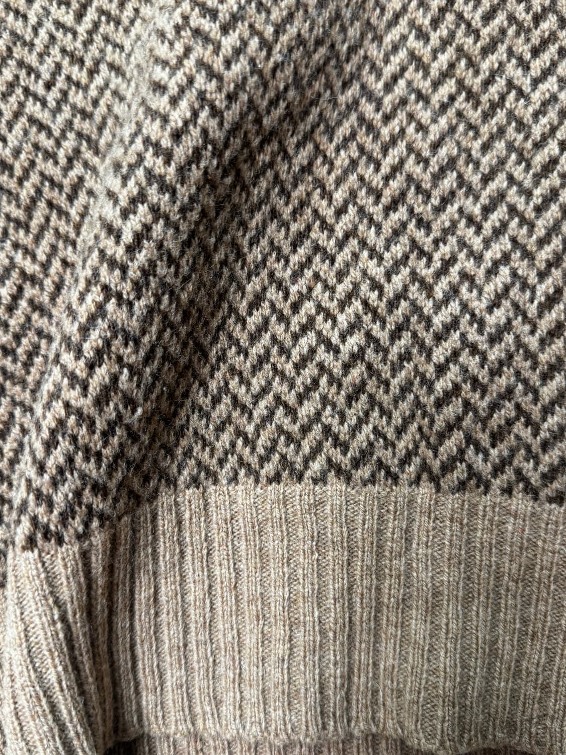 폴로 브라운 헤링본 크리캣 니트 상품이미지4