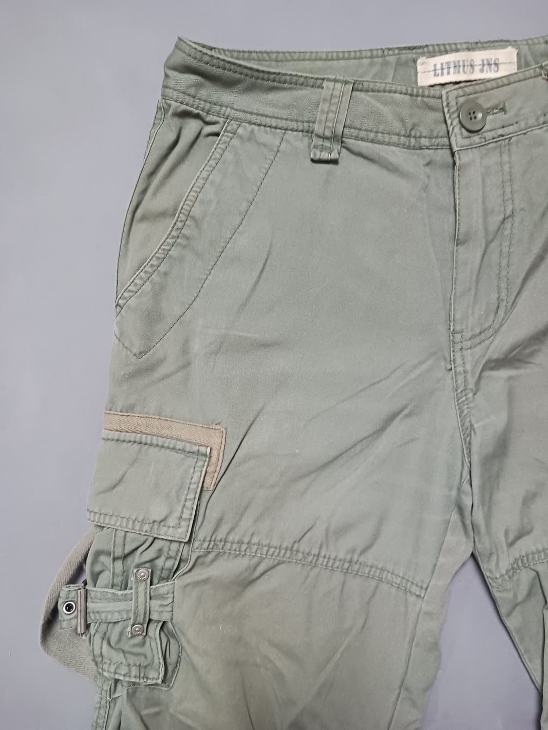 [32] 리트머스 진스 카고 팬츠 면바지 카키 상품이미지2