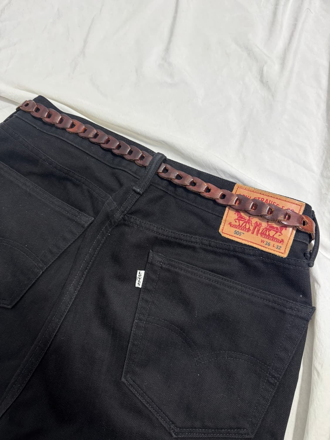 빈티지 브레이드 레더 벨트 상품이미지2