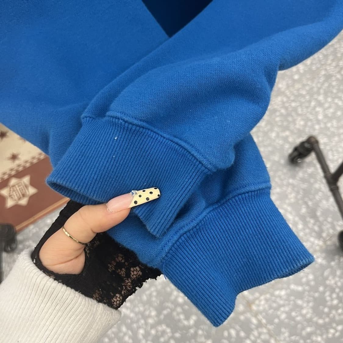 슬로우애시드 올드스쿨 키치 프린팅 인디블루 맨투맨 L C09989 상품이미지7