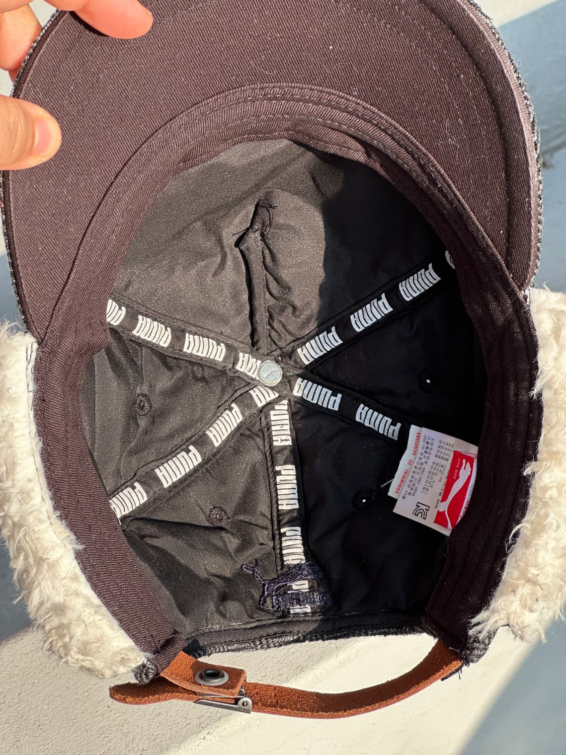 [F] 푸마 로고 노르딕 헤링본 트래퍼햇 모자 상품이미지5