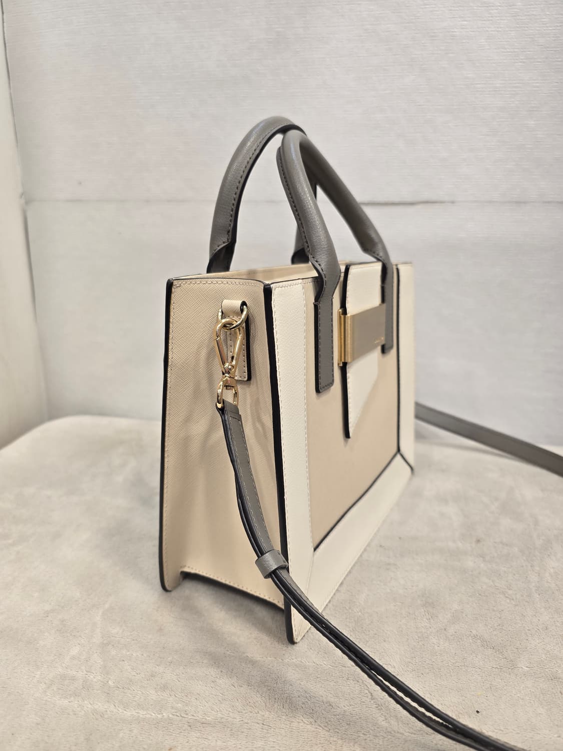 더블엠 토트백 숄더백 크로스백 베이지/화이트/그레이 상품이미지4