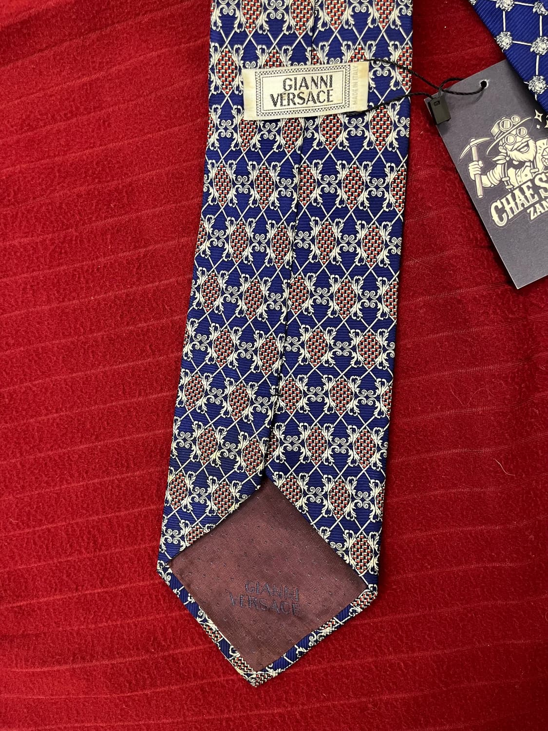 지아니 베르사체 패턴 넥타이 블루 #csz3055 상품이미지2