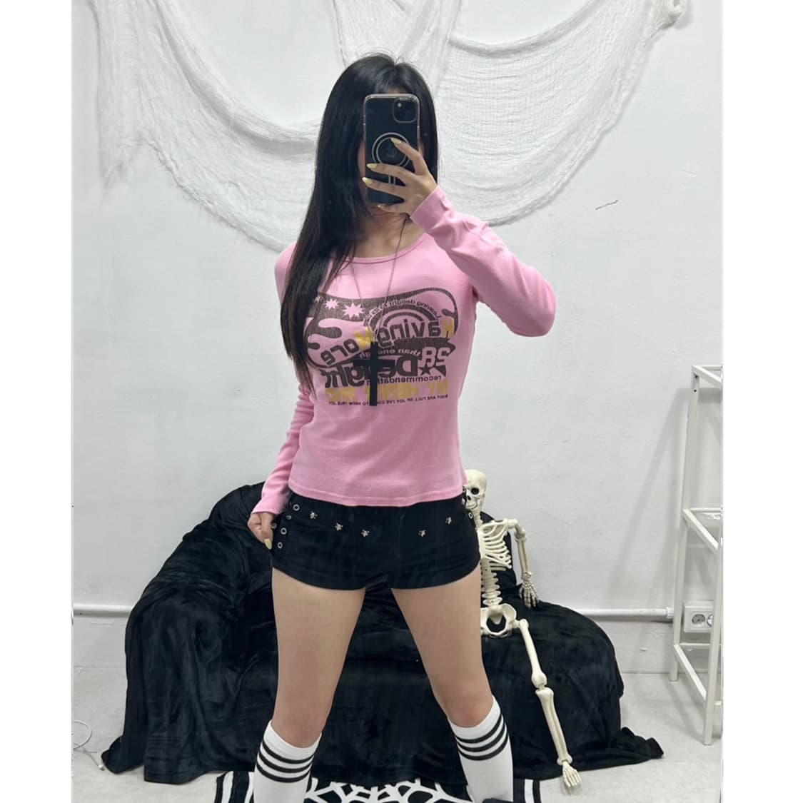 CRAZY GIRL PINK LONGSLEEVE 상품이미지1