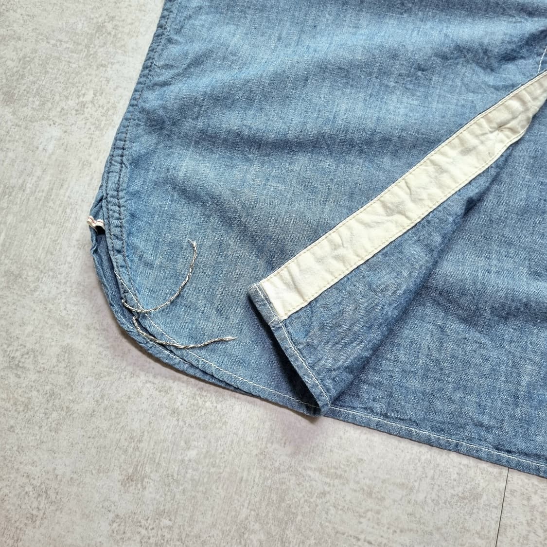 리얼맥코이 USN 샴브레이 반팔 셔츠 16sz 상품이미지6
