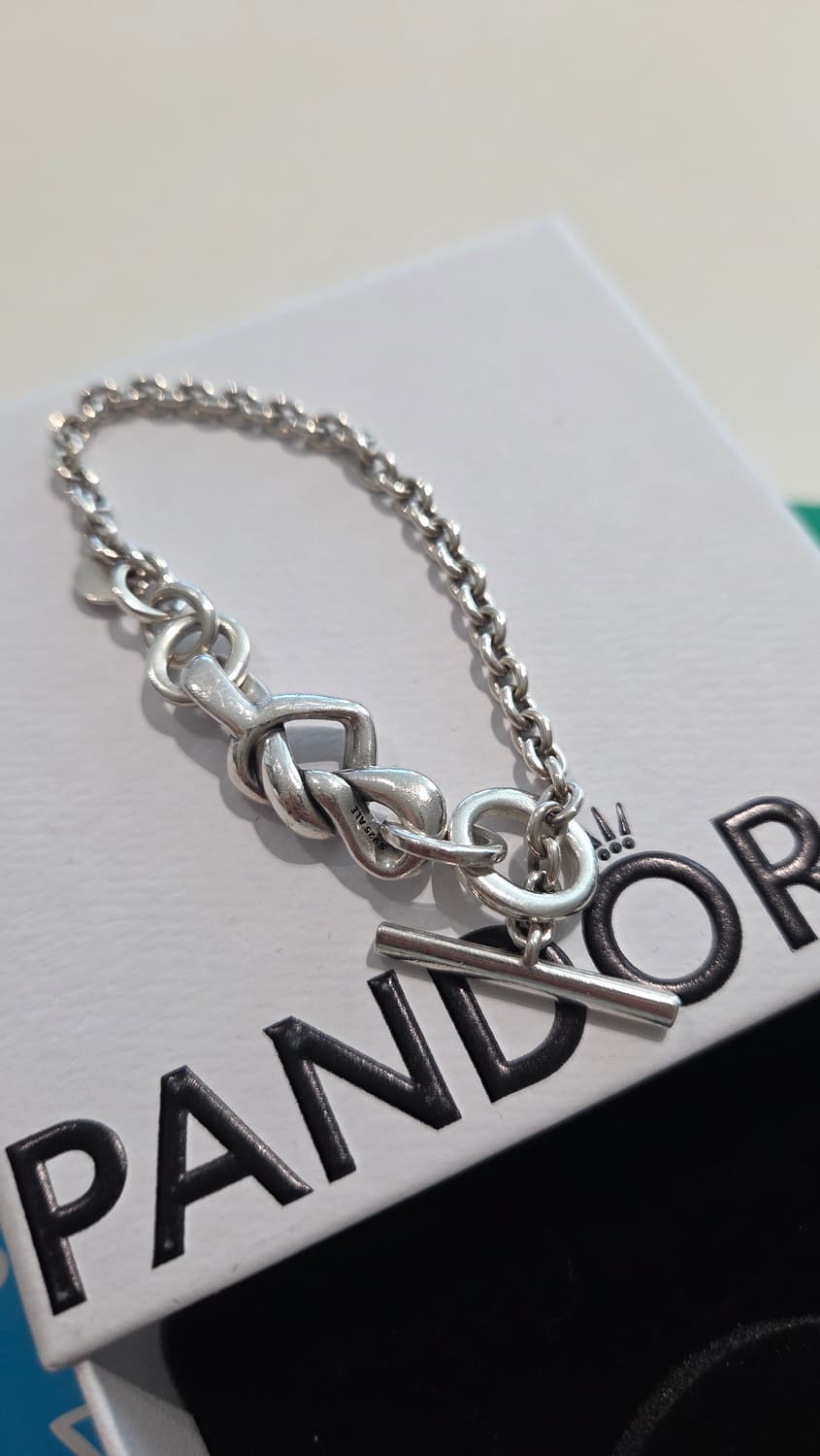 PANDORA 판도라 정품 노티드 체인팔찌 하트 실버팔찌 상품이미지4
