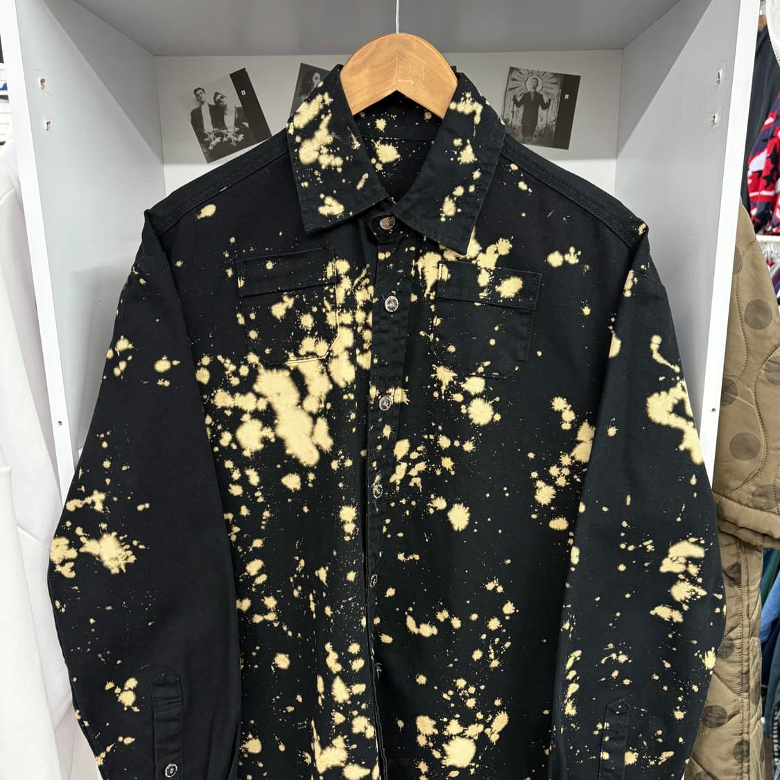 (XL) 빈티지 타이다이 하드코튼 셔츠 상품이미지2