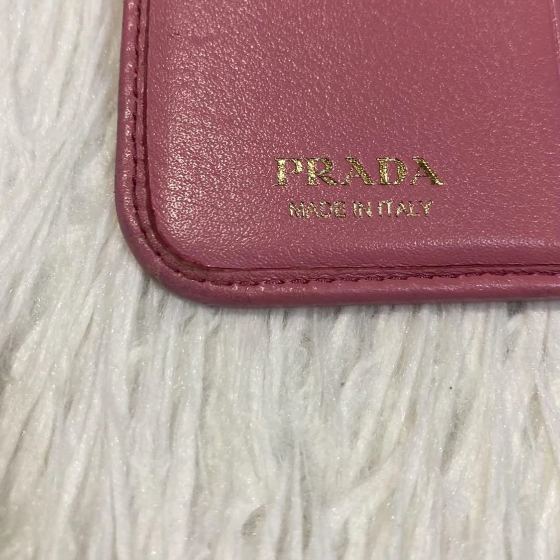 프라다 지갑 Prada Pink Leather Bifold 상품이미지4