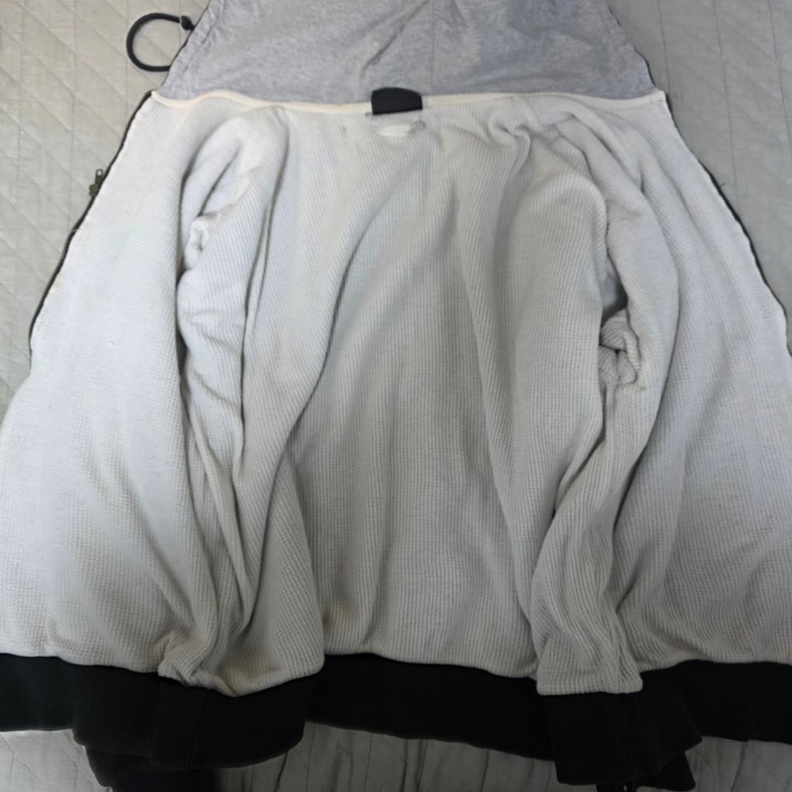 [OS] 빈티지 디키즈 더블페이스 써멀 후드집업 트래쉬드 페이드 블랙 상품이미지7