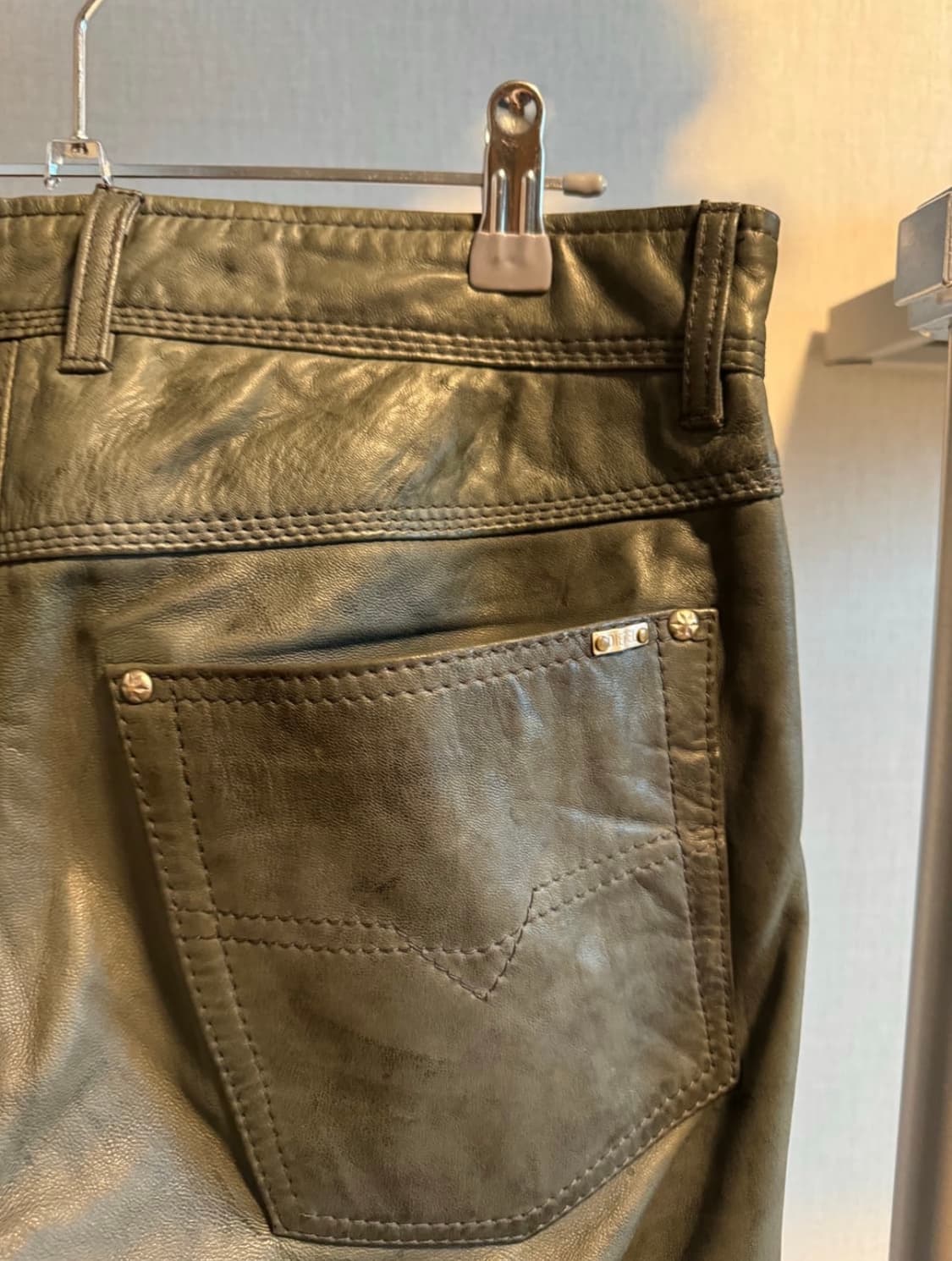 디젤 레더 팬츠 29 상품이미지4