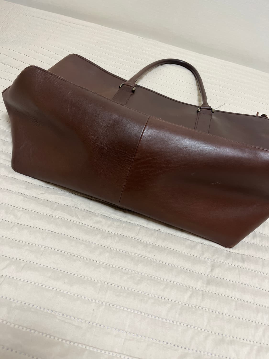 L.L.bean 엘엘빈 브라운 레더 토트백 라지 상품이미지4