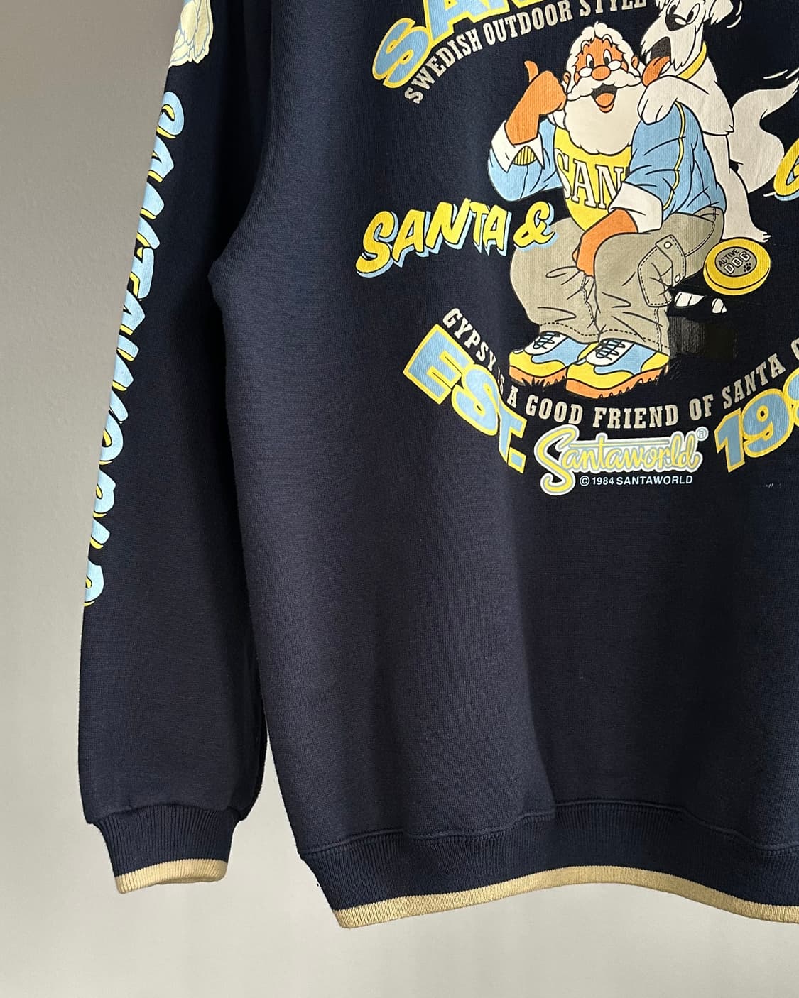 [S]산타월드 프린팅 맨투맨 네이비 상품이미지5