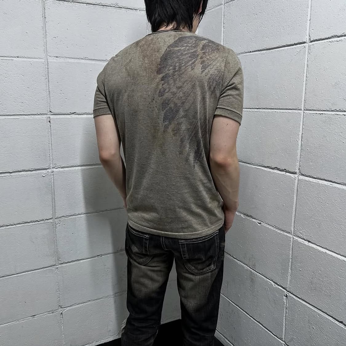 back feather printing vkei short 상품이미지1