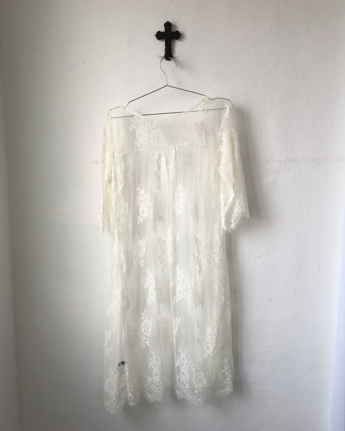 Lace open long cardigan 상품이미지2