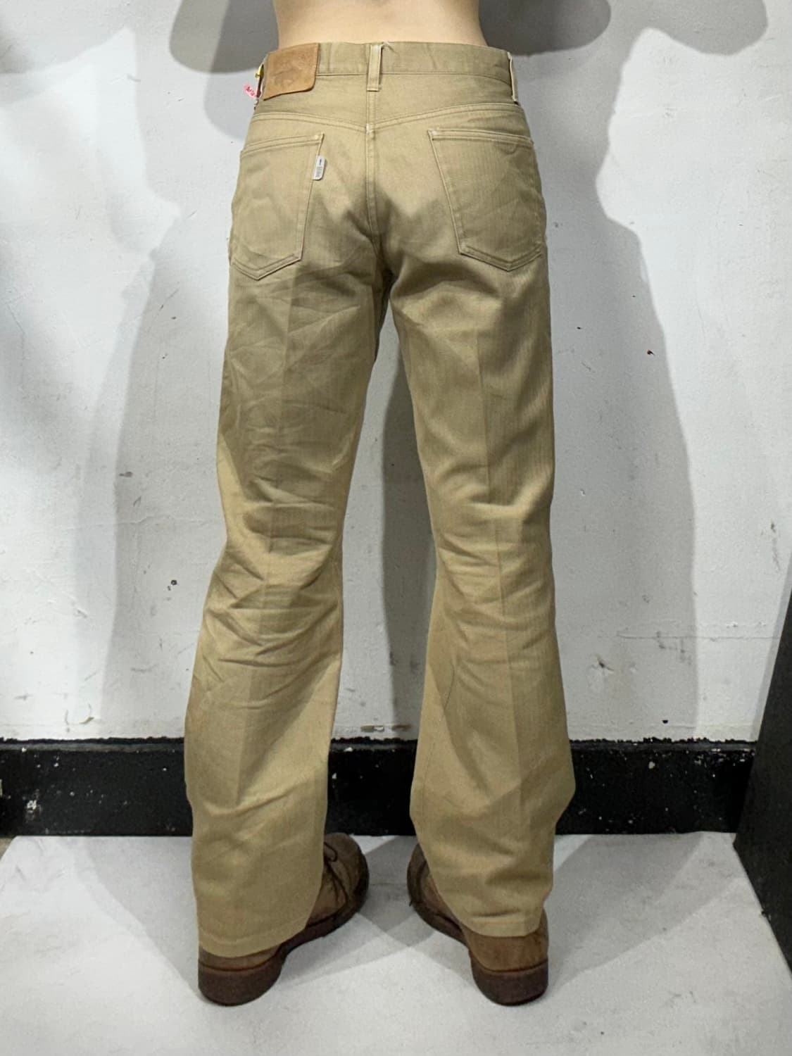 일본 빈티지 타케오 베이지 워싱 워크 데님 팬츠  상품이미지3