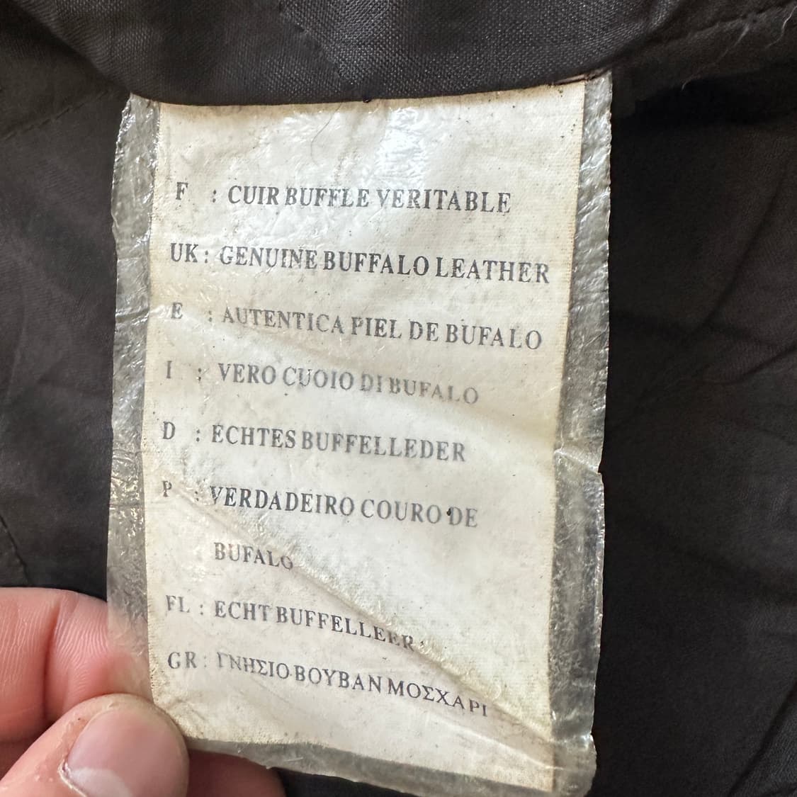90s 프랑스생산 빈티지 플뢰르드뽀 버팔로 가죽 스포츠 자켓 M 상품이미지7