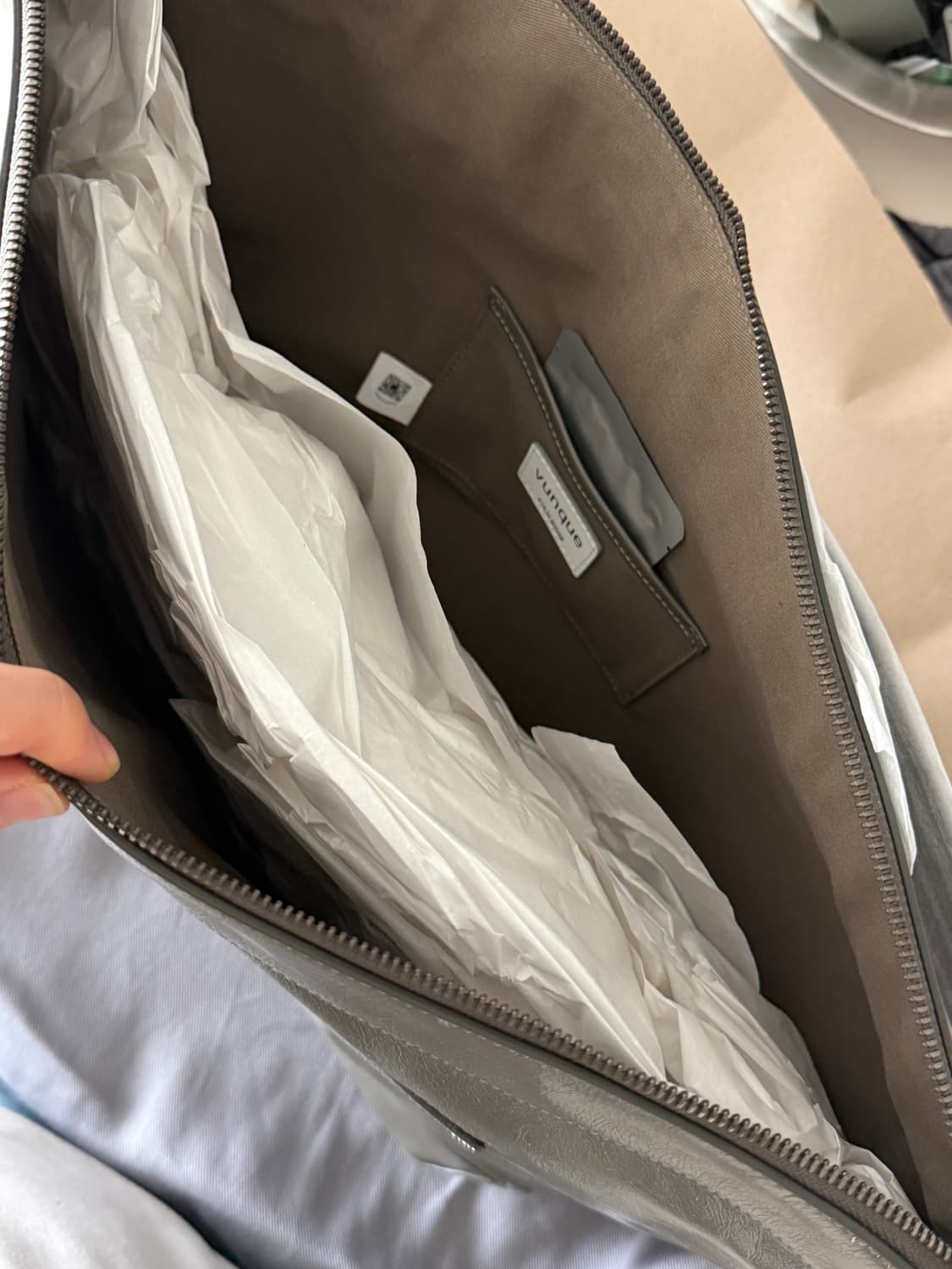 분크 토크 캐빈 크루 빅 호보백 가방 라지 애쉬카키 미개봉 새제품 더스트 상품이미지4