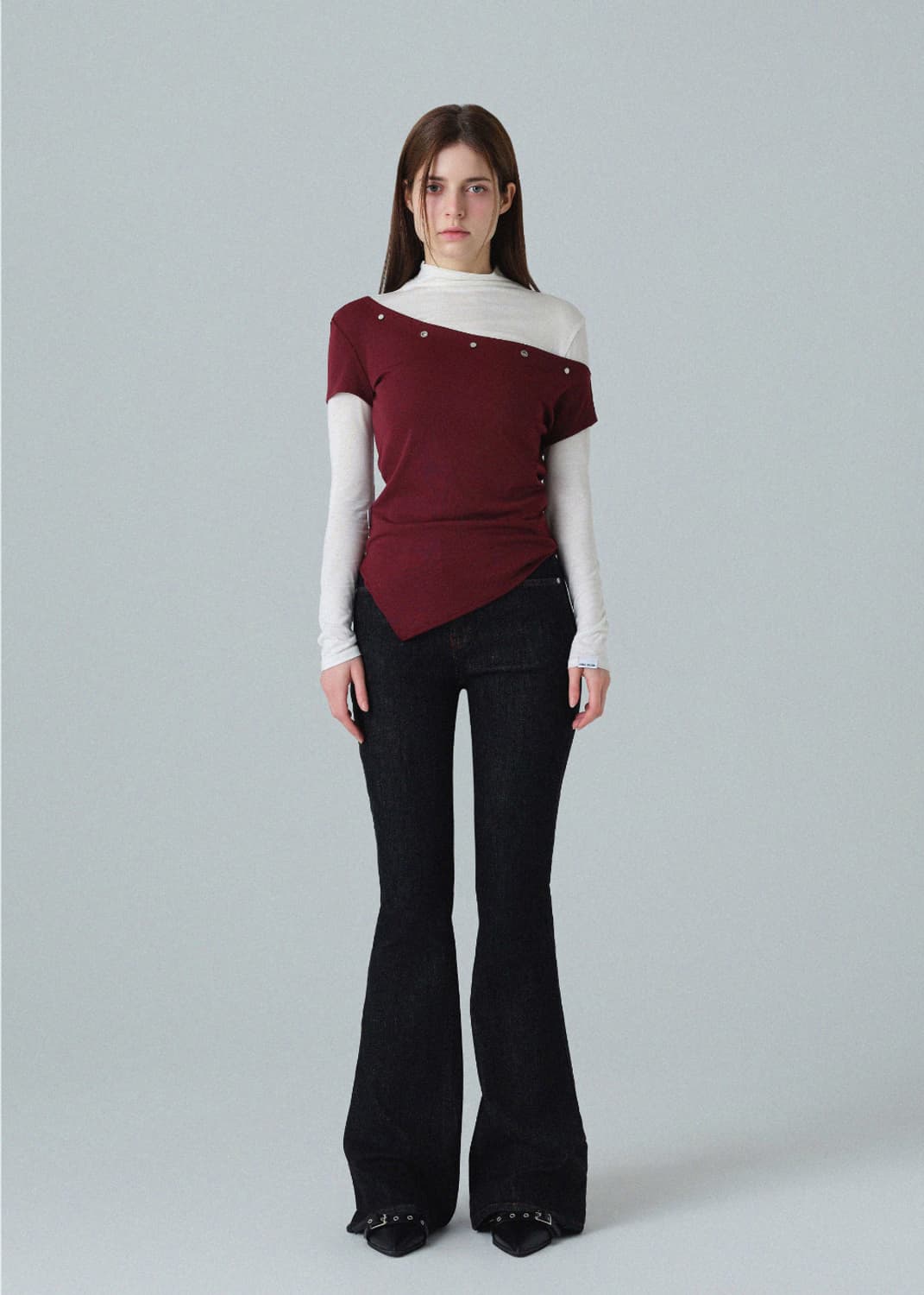 누아서울 스티치 부츠컷진 블랙 2 사이즈 상품이미지5