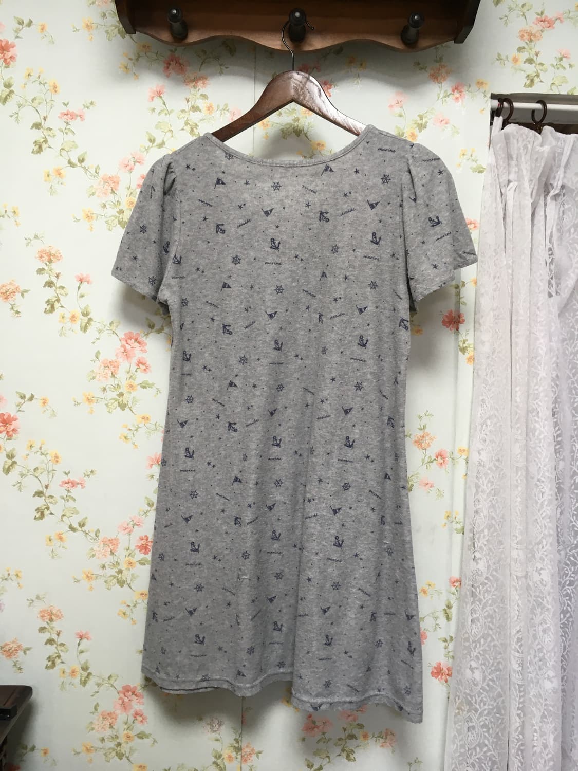 포켓 셔링 반팔 레이어드 원피스 상품이미지2