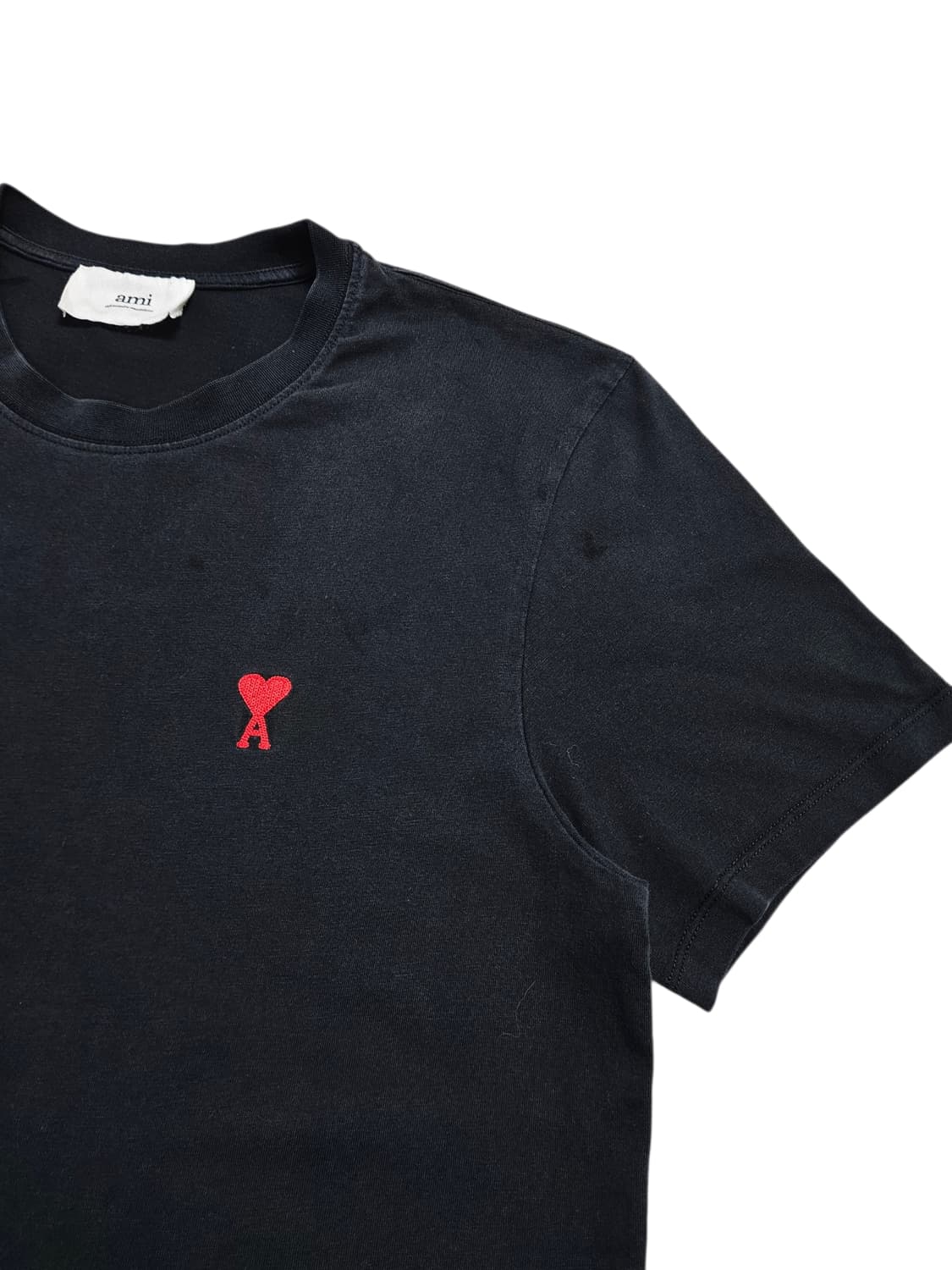 아미 스몰 로고 반팔 블랙 상품이미지3