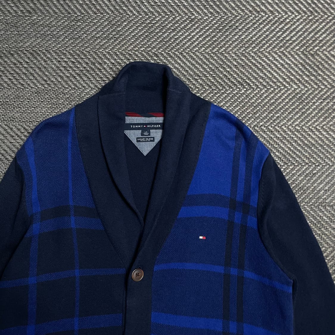 타미힐피거 자수로고 체크 패턴 가디건o 5342 상품이미지4