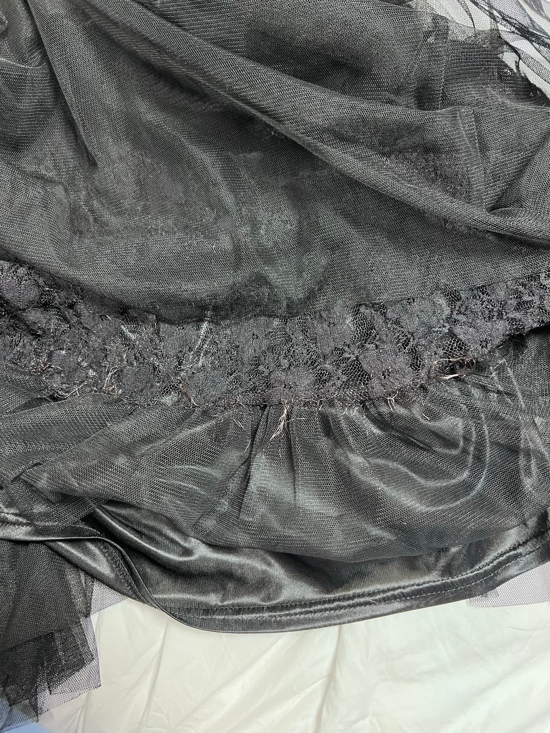 빈티지 블랙 검정 고스 코르셋 샤스커트 상품이미지4