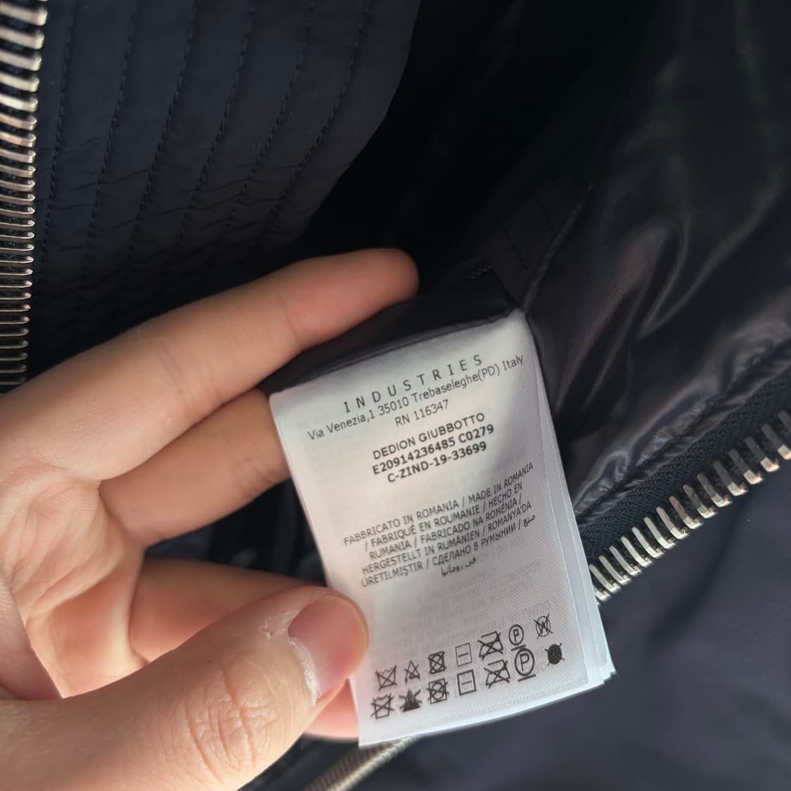 새상품[6]몽클레어 데디온 로고 패딩 네이비 상품이미지6