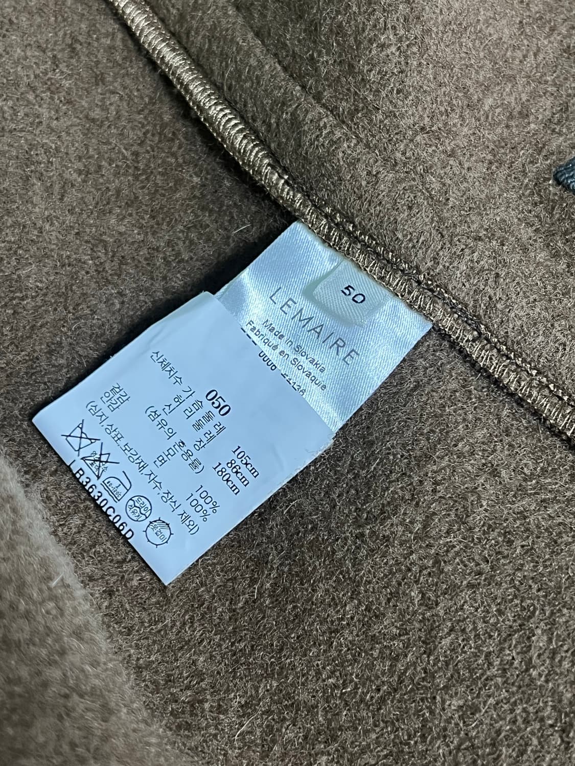 르메르 BOXY DUFFLE 코트 브라운 50 상품이미지4