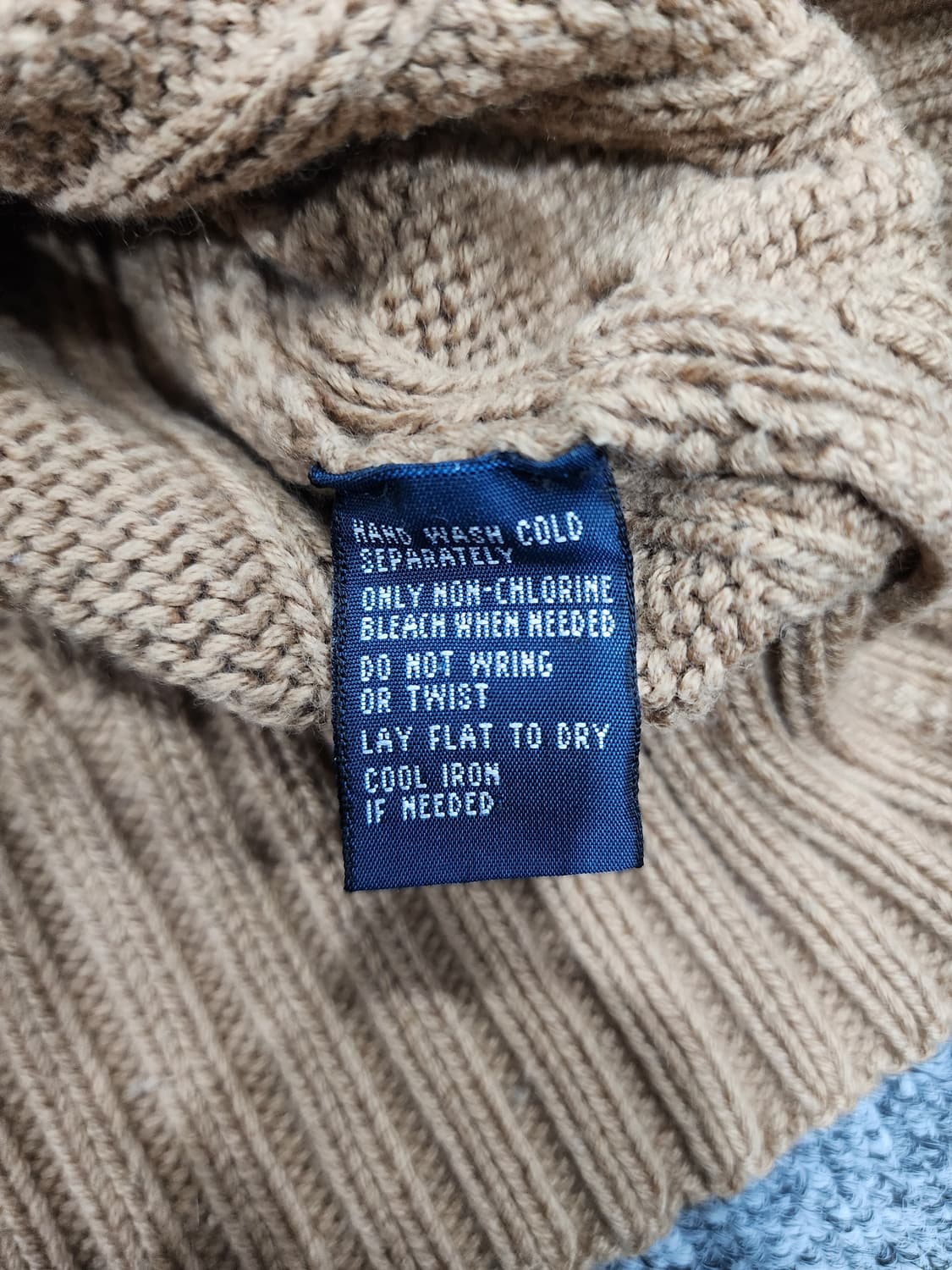 폴로 랄프로렌 코튼 캐시미어 케이블 꽈배기 니트 L 상품이미지5