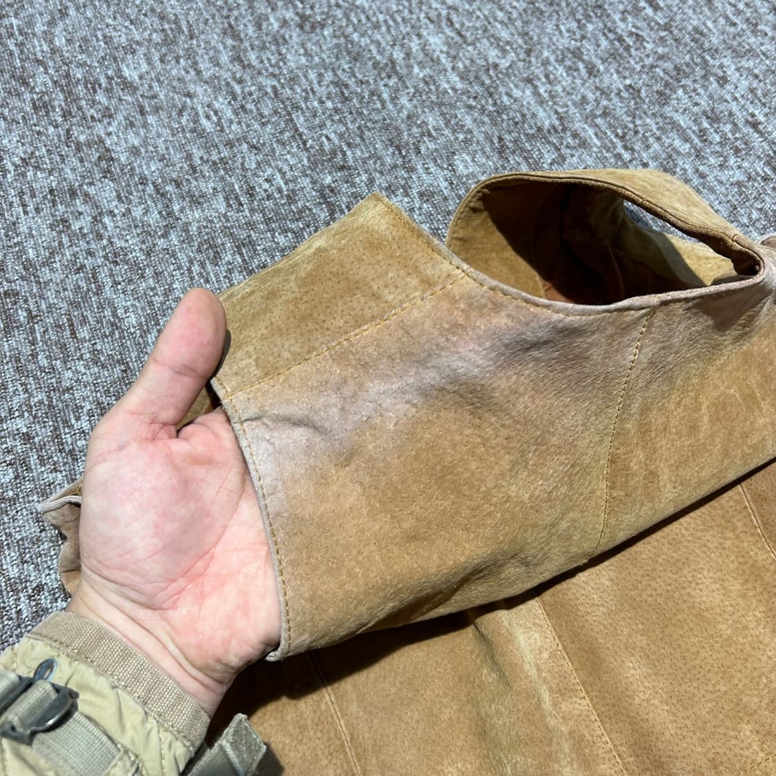 M) TURKY BEAR 돈피 피그스킨 가죽 조끼 베스 상품이미지5