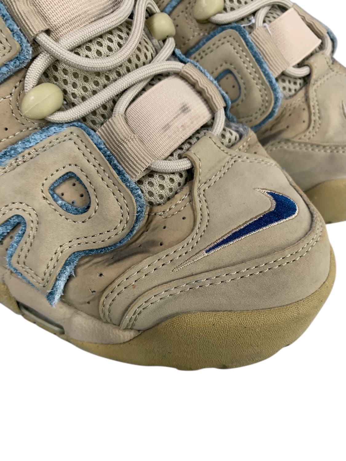 나이키 에어 모어 업템포 96 라임스톤 발레리안 블루 250 상품이미지8