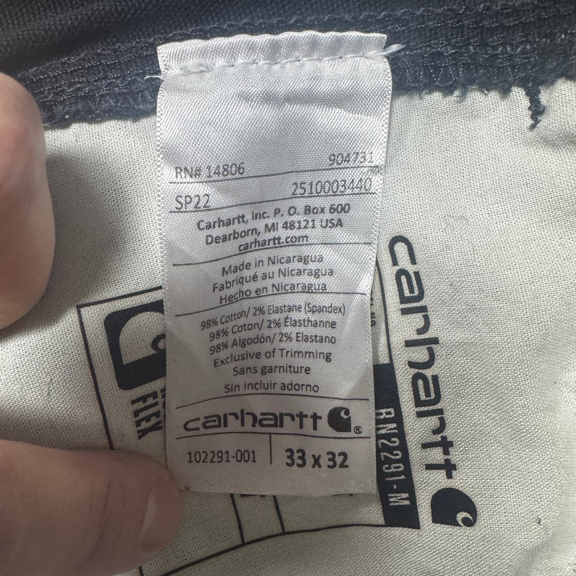 ✨ (바배) 칼하트 릴렉스드 핏 카펜더 워크 팬츠  상품이미지5