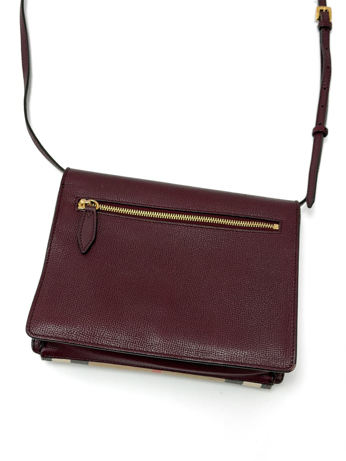 버버리 하우스 체크 & 레더 맥켄 스몰 크로스백 상품이미지4