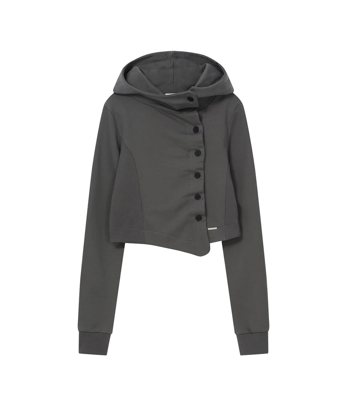 미세키서울 Cowl neck botton hoodie DARK GREY 상품이미지1