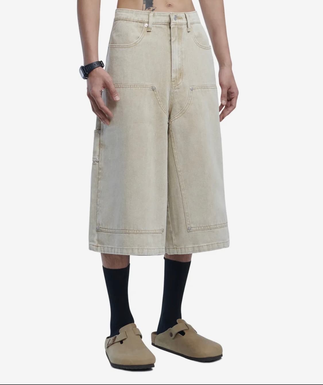 노매뉴얼 NOMANUAL C.D.L BERMUDA PANTS - SAND 상품이미지1