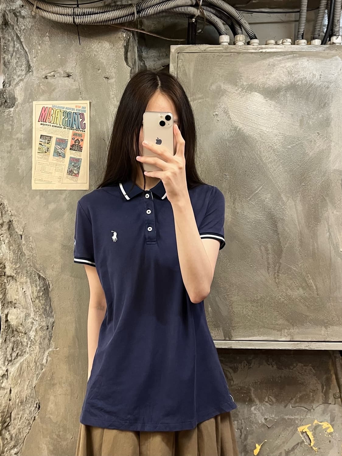 폴로 랄프로렌 골프 반팔 카라티 네이비 M #csz471 상품이미지2
