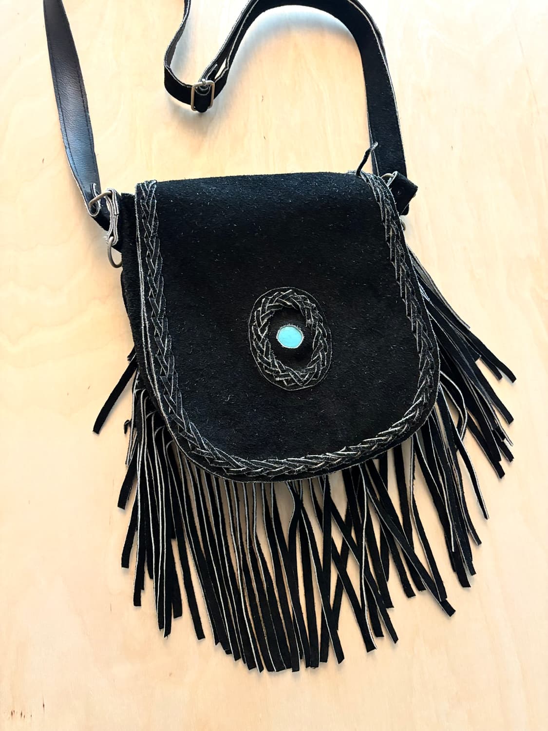 웨스턴 스타일 아메리칸 빈티지 크로스백 블랙 상품이미지1