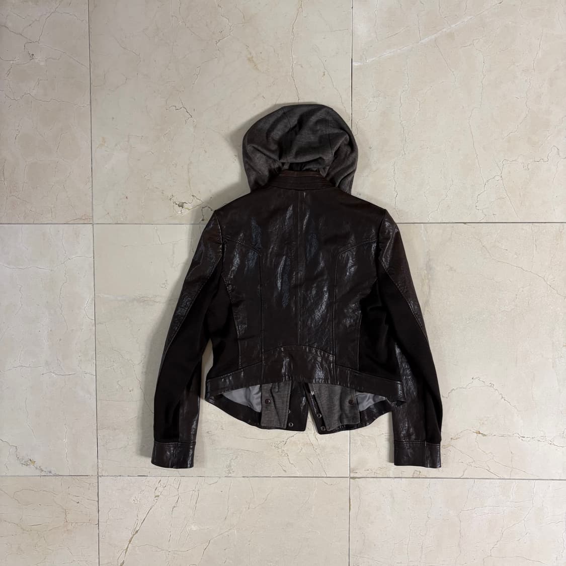 Vintage Lambskin Hooded Leather Jacket / 상품이미지3