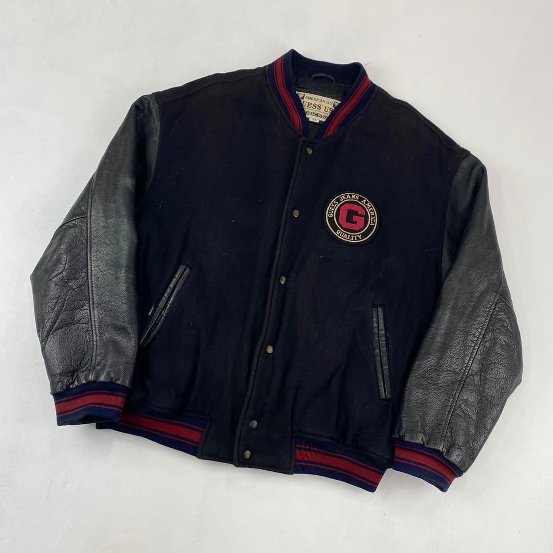 90s 게스 암레더 1955투어링 바시티 자켓 (105) 상품이미지2