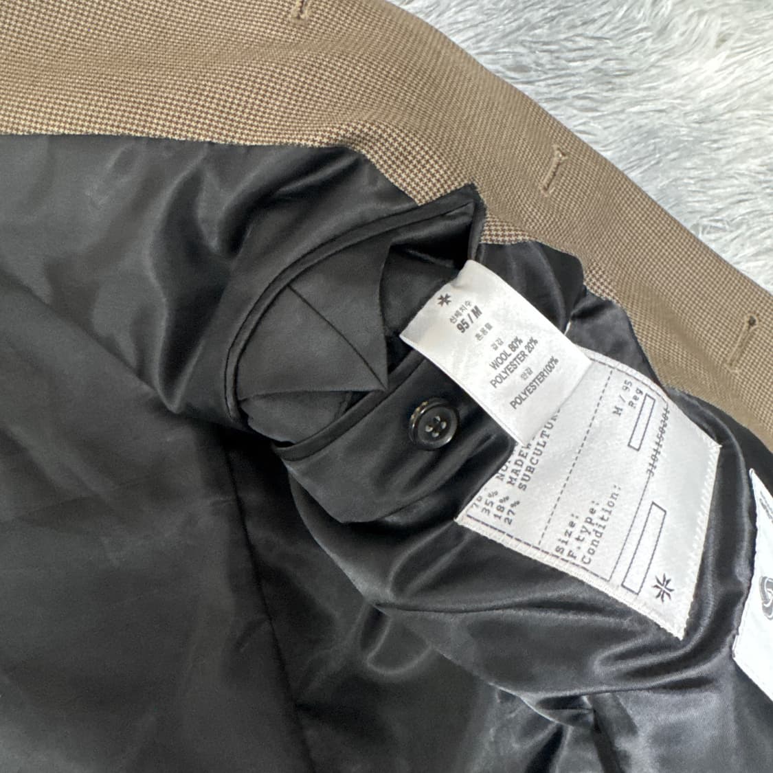 토니웩 프리미엄 울 3버튼 블레이저 M 95사이즈 상품이미지6