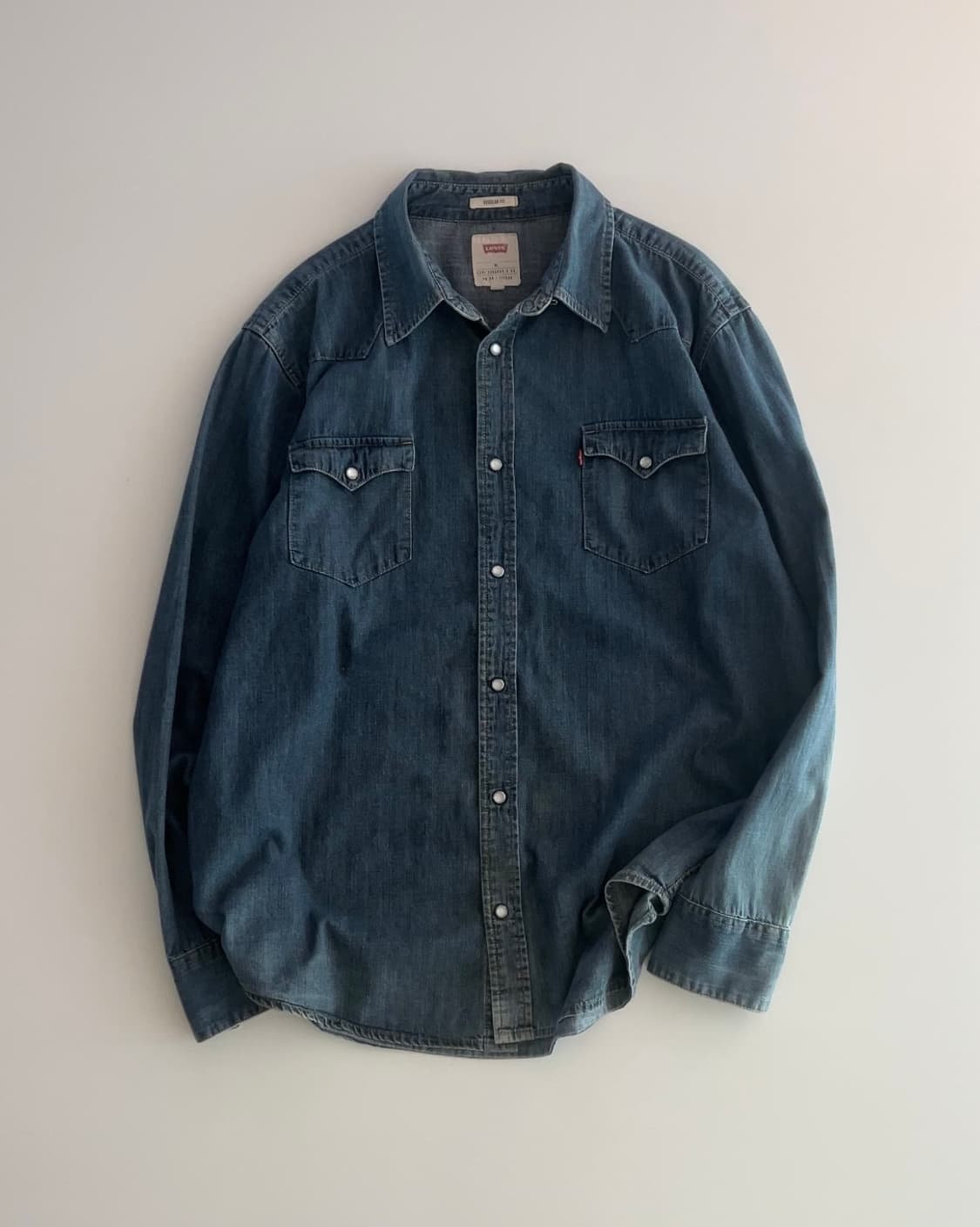 리바이스 투포켓 데님 웨스턴 셔츠 XL 상품이미지1