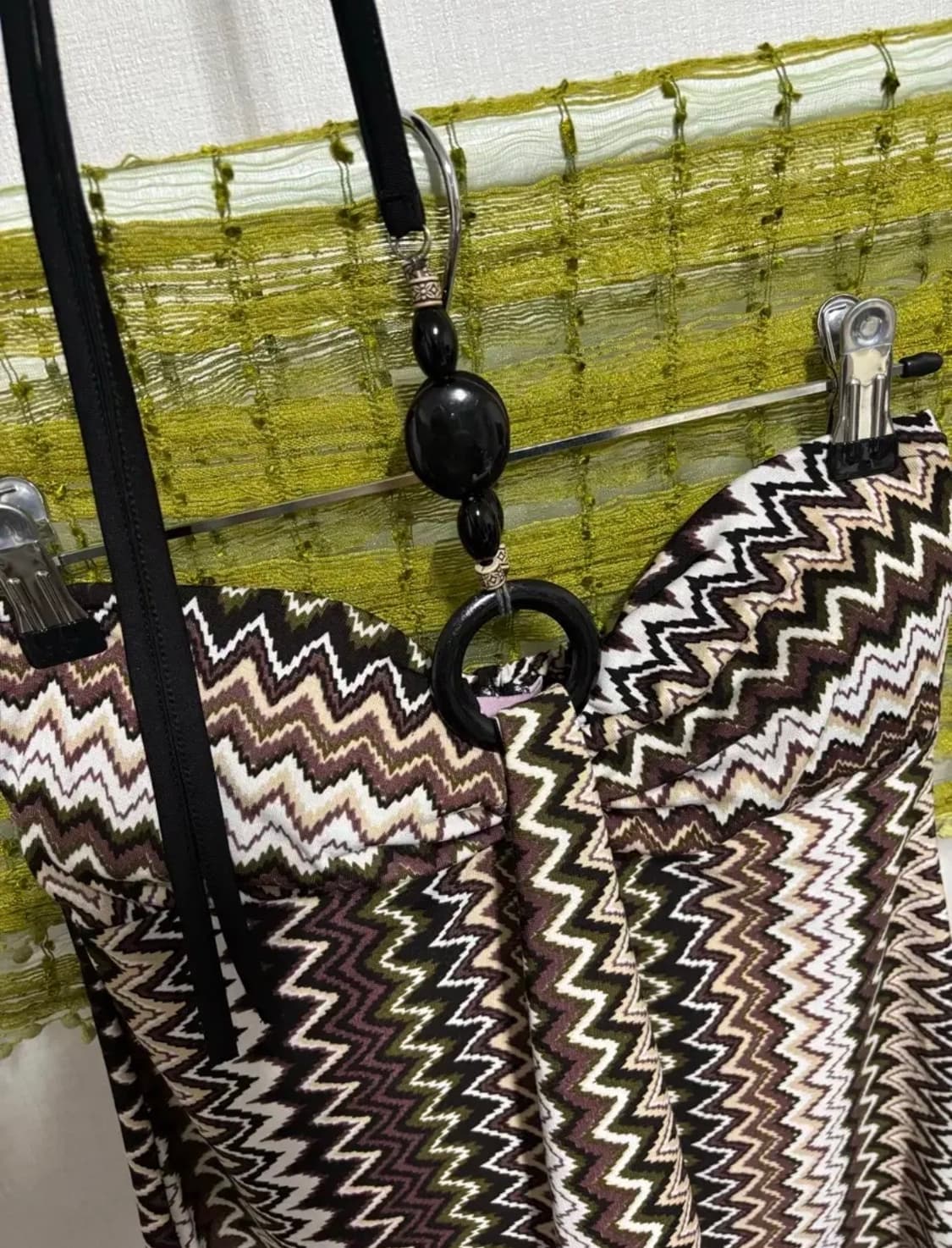 빈티지 히피 패턴 홀터넥 나시 상품이미지3