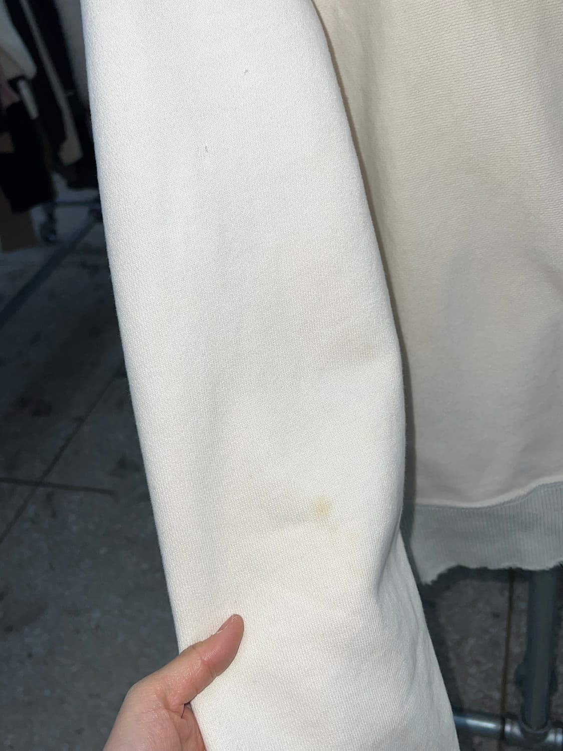 착샷O 아베크롬비 머슬핏 아이보리 후드 집업 상품이미지5