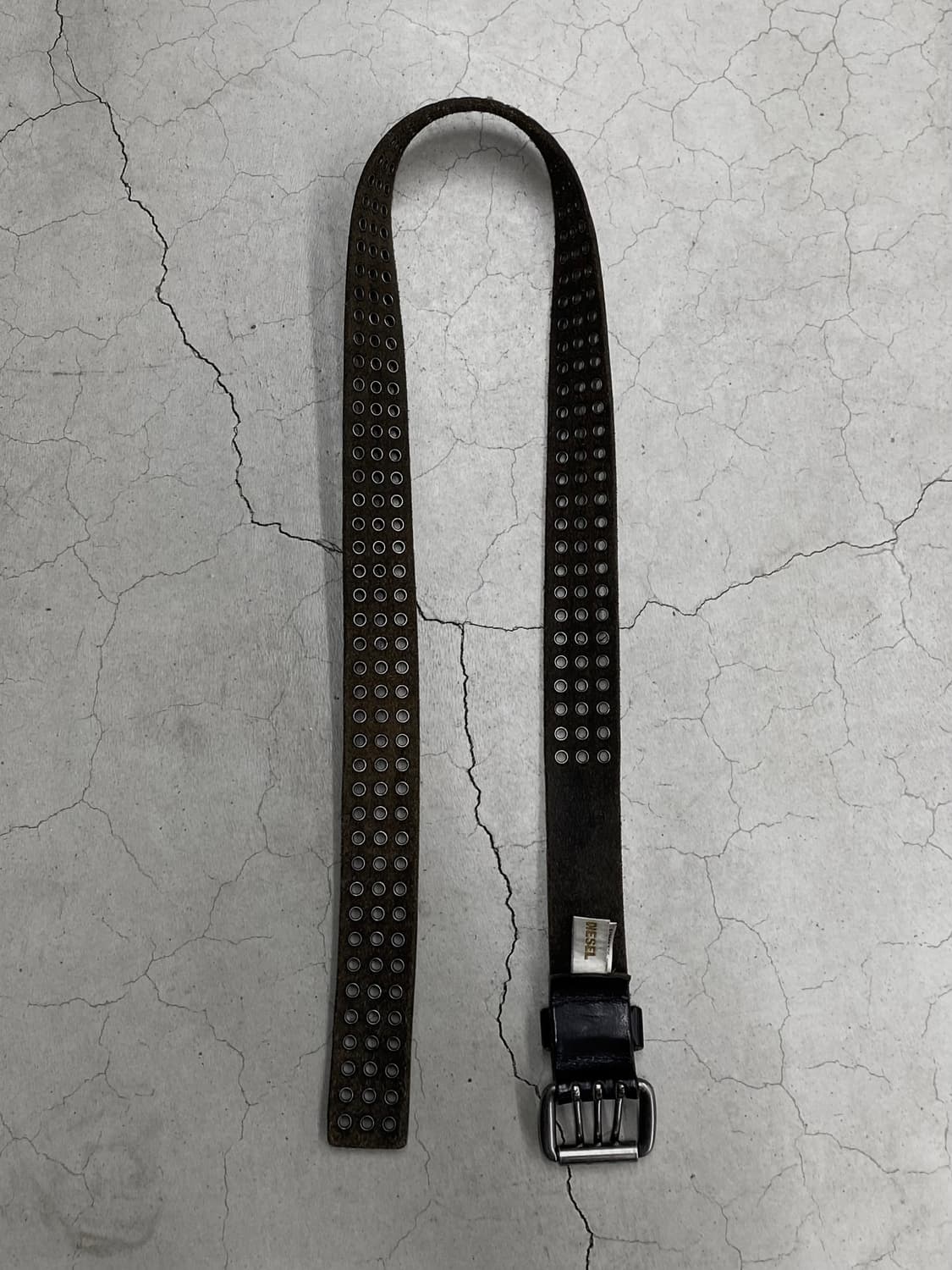 디젤 스크류 홀 카우하이드 벨트 상품이미지4