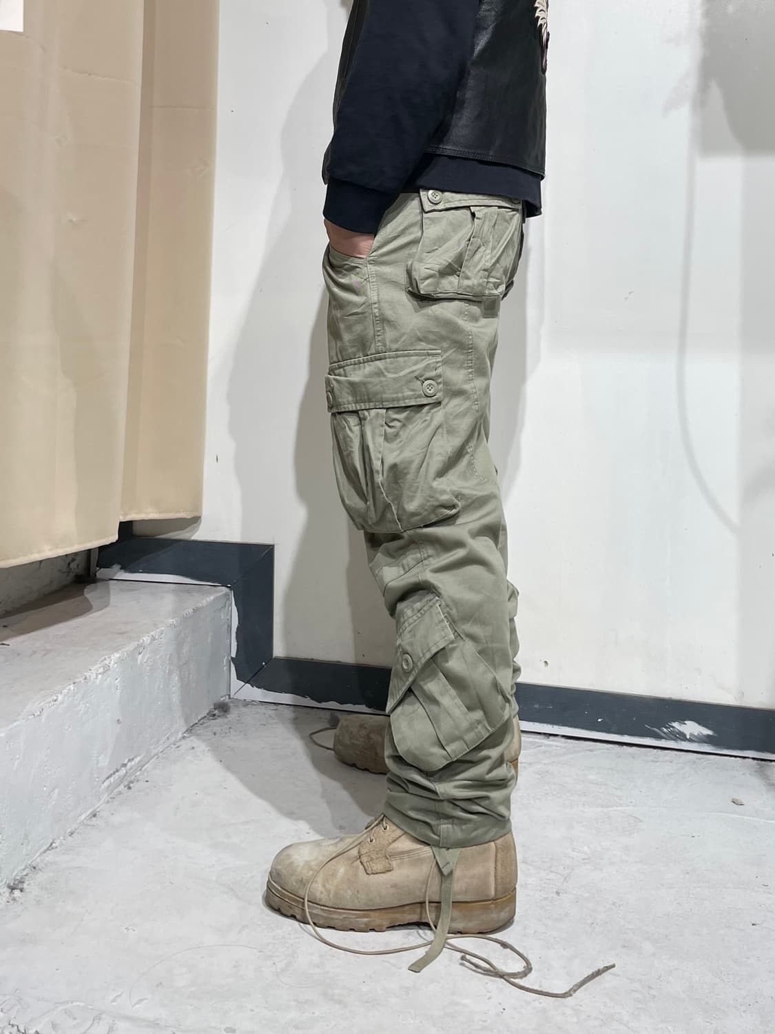 빈티지 올리브 카코팬츠 상품이미지2