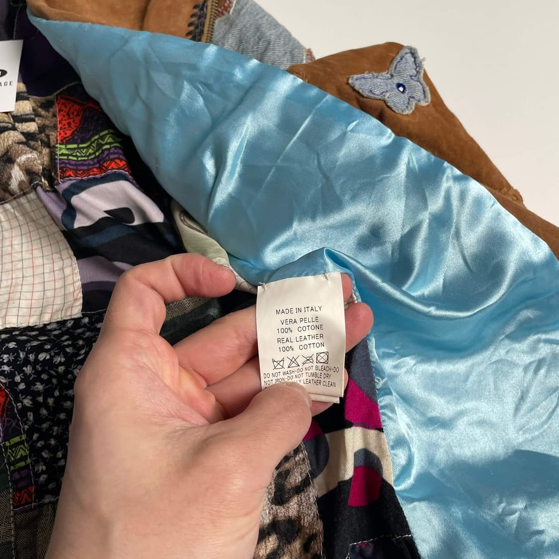 Flora smith 'LOVE' 데님 패치 고트 스킨 자켓 italy  상품이미지9