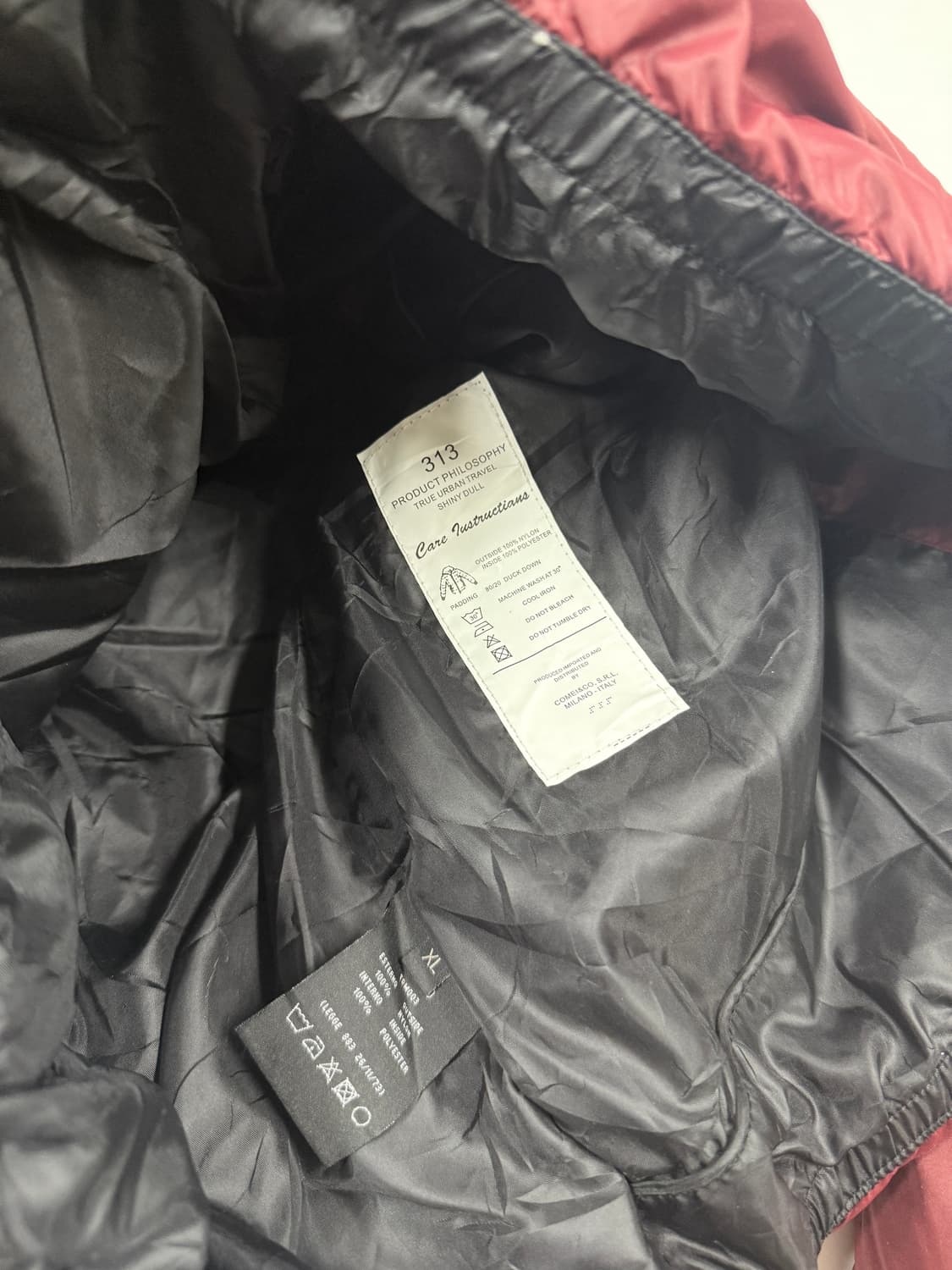 버건디 스트릿 패치 덕다운 자켓 상품이미지5