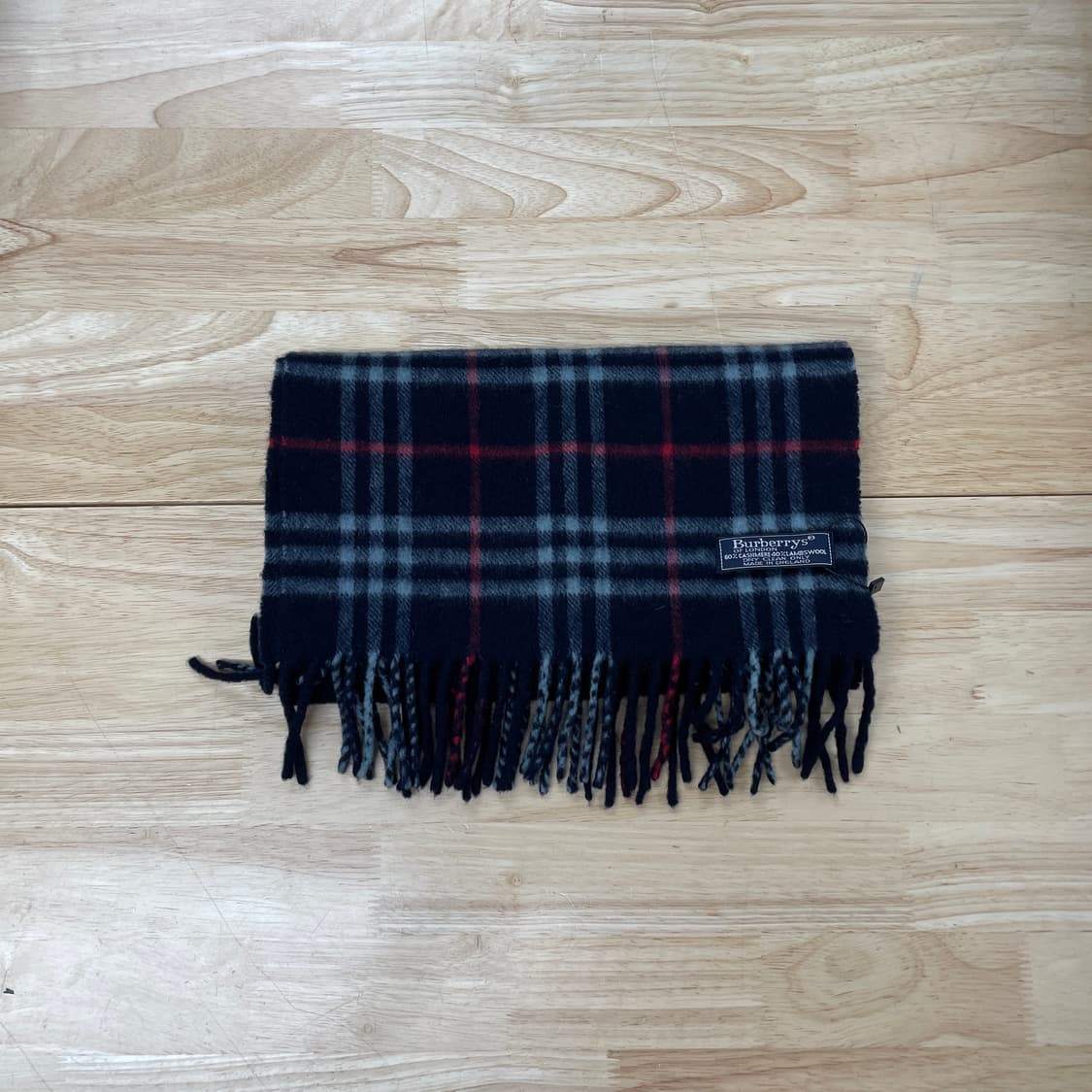 버버리 정품 캐시미어 / 램스울 머플러 네이비 상품이미지1