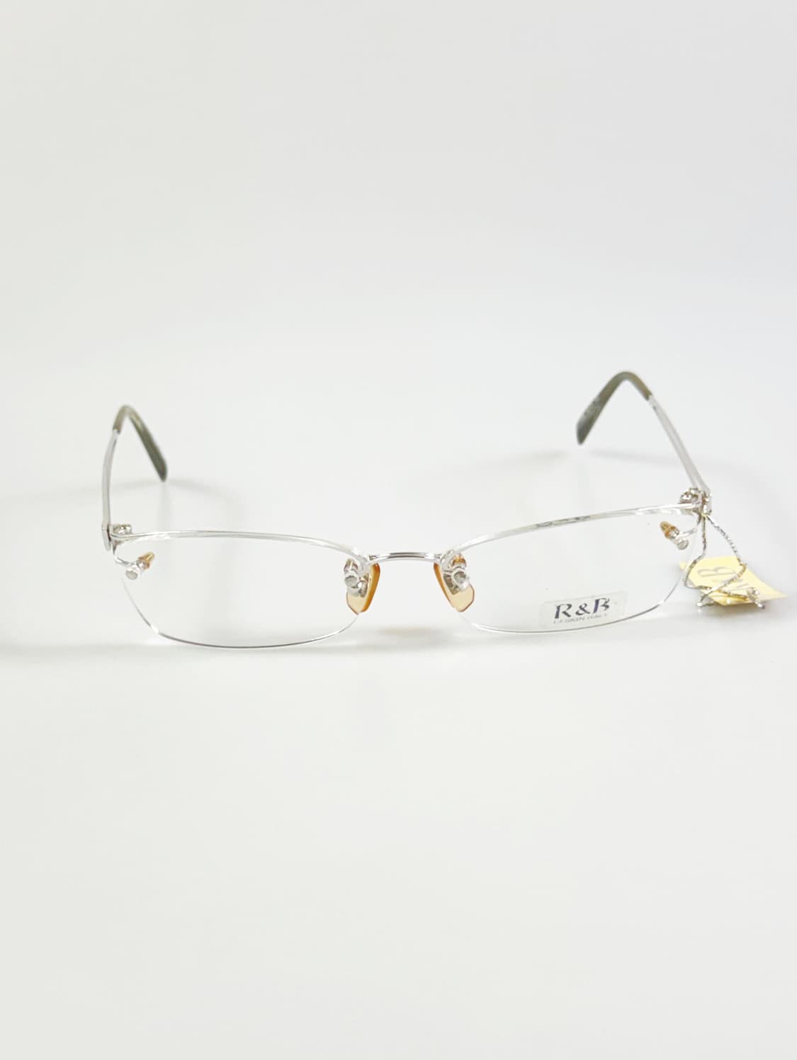R&B EYEWEAR 실버 무테 스퀘어 메탈 빈티지 안경 상품이미지2